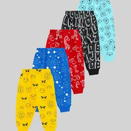 KUCHIPOO Kids Pack Of 5 Printed Joggers-picture-13