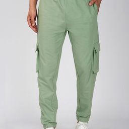 Crazymonk Men Relaxed Fit Oversized Cargo Joggers-image-34