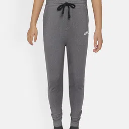 Rute Boys Charcoal Grey Pure Cotton Slim Fit Solid Joggers-image-7
