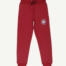 Alan Jones Boys Burgundy Solid Joggers-image-29
