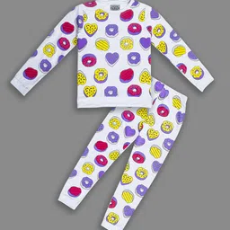 BAESD Kids Conversational Printed Pure Cotton T-Shirt With Joggers Night Suit-image-36
