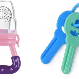 Baby Silicone Feeding Fruit/ Food Nibbler with BPA Free Non Toxic Teether Keys Feeder-23