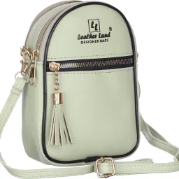 Clear, Green Women Sling Bag SMALL '2' IN one Sling & Back pack in Pearl Green-image-63