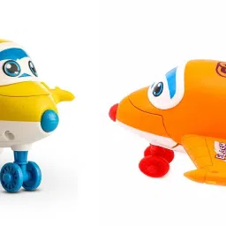 Plane to Robot Unbreakable Mini Racing Plane to Robot(yellow+orange) random-39