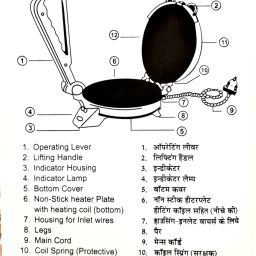 mg gold ®Chapati/Roti Stainless steel body 1000 Watts Duty Non Stick Model QW4 Roti and Khakra Maker image 3