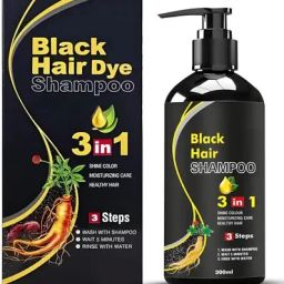 3 in 1 Herbal Hair Dye Black for Women & Men 100% Coverage Shampoo,500mL , Black-image-62
