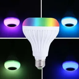 ATSolutions ™D Bluetooth Light Bulb with Speaker, Smart LED Music Play Bulb with 24 Keys Remote Control 12W Power E26 Base Changing Color Lamp for Bar Decoration, Home, KTV,Party, Restaurant… Smart Bulb image 2