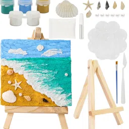 DIY Seashell Beach 3D Textured Art Painting Kit-9