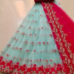 Embroidered Semi Stitched Lehenga Choli-image-5