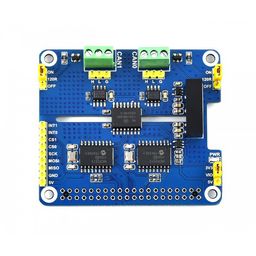 Waveshare 2-Channel Isolated CAN Bus Expansion HAT For Raspberry Pi, Dual Chips Solution, Stackable Design For Expanding Multiple CAN Channels, Raspberry Pi HAT image 4