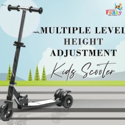 Kids Foldable 3 Level Height Adjustable Scooter with Foot Brake Tricycle-45