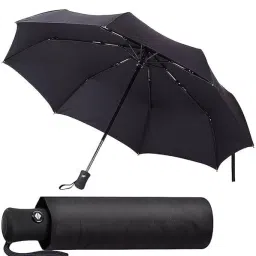 One-Touch Open black Travel Umbrella Umbrella-image-3