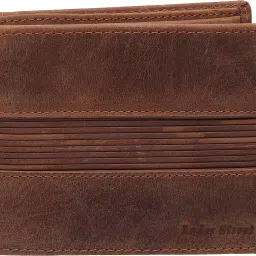 Men Casual, Evening/Party Brown Genuine Leather RFID Wallet-image-51