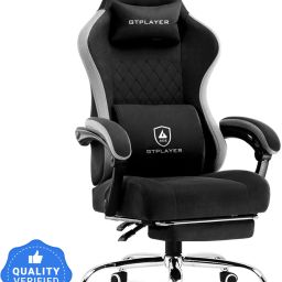 Exclusive Gaming Chair Breathable Fabric, Ergonomic Support with Footrest, Lumbar & Neck Pillow Gaming Chair-28
