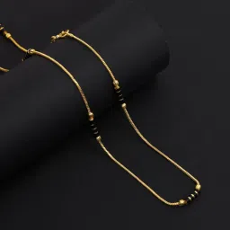 Black Pipe Gold Plated Bead Brass Chain Necklace for Women Festive Gift Gold-plated Plated Brass Chain-31