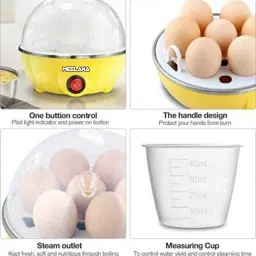 meelana Egg Boiler electric Automatic Off 7 Egg Poacher for Steaming, Cooking Also Boiling and Frying Egg Cooker image 5