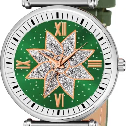 Analog Watch - For Women Jolly Star Dial Leather Strep Analog Watch For Girls and Women-image-98