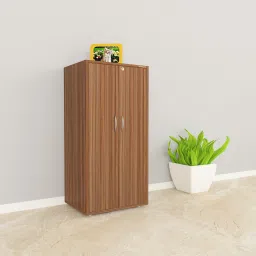 madhuran Engineered Wood Alba 2 Door Standing Bookcase Space Saving Display Storage Rack Engineered Wood Open Book Shelf image 4