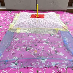 Polyester Infants Washable Fancy Infants 4 Stick Squre shape Baby Mosquito Net 0 TO 2 Years Mosquito Net-16