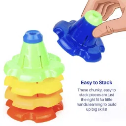 zokato Stack N Spin Play Spinning Toy With Stacking (Multicolor) image 2