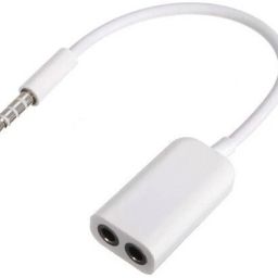 Sreebalaji White 3.5mm male to 2x3.5mm female Phone Converter-image-108