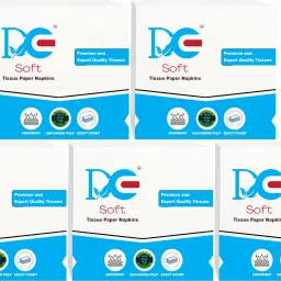 5 PKT Ultra Soft (OBA Free) Premium Tissue Paper Napkin (500 Tissues)-15