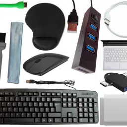 ANJO Keyboard-Wireless Mouse-Wrist Pad-2.0 Hub-3in1 Cleaner-OTG 2in1-Ext-LED-Skin Combo Set-5
