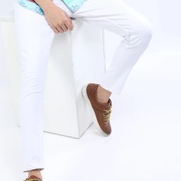 Men Skinny Mid Rise White Jeans-image-27