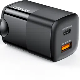 Costar 2 in 1 GaN Dual Port QC/PD for Laptop, Lenovo, hp, ASUS, Dell, MacBook 65 W Adapter-24