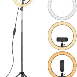 AIXPI Ring Light 10" with Tripod Stand & Phone Holder for YouTube Video, Reels, fb Ring Flash-23