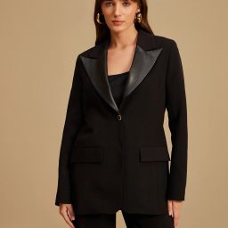 Women Solid Single Breasted Party Blazer-image-21