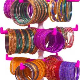 Premium | Display Stand | Bangle Stand | Bangle Hanging Stand | Red | Plastic Earring Set-12