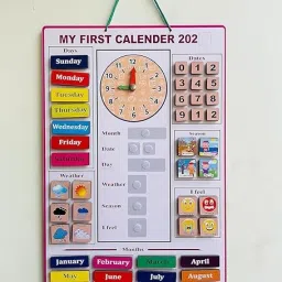 Wooden My Calendar Velcro Activity Wall Game | Calendar Board For Kids-picture-14
