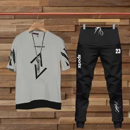 nb nicky boy Men Top & Pyjama Set Black, Grey Printed-picture-37
