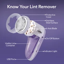 agaro 2419 Rechargeable Lint Remover, for Woolen Sweaters, Blankets, Jackets Lint Roller image 4
