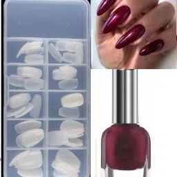 Shimmer Nail Polish with Nail Tips | Nail Extensions-18