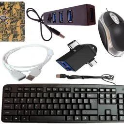 ANJO Keyboard-LED Mouse-Mouse Pad-2.0 Hub-Cleaner-OTG M&C 2in1-Ext Cable 1.5m-LED Combo Set Designed for Gaming-image-0