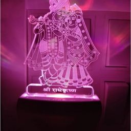 LED Acrylic God Radha and Krishna / Radha Krishna Changing LED Night Table Lamp Night Lamp Night Lamp-24