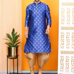 Men Jacquard Kurta Salwar Set-image-30