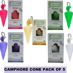 Camphor Cone (Rose, Lavender, Sandalwood , Jasmine & Bhimseni) Pack of 5 Potpourri-picture-23