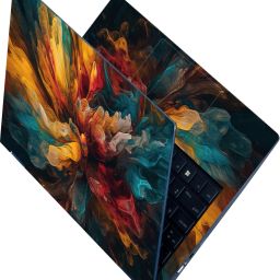 Anweshas Full Body Laptop Skin Sticker - Vibrant Colors Chaotic Shapes Self Adhesive Vinyl Laptop Decal 15.6-image-99