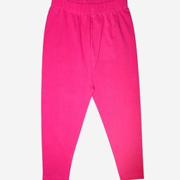 KiddoPanti Girls Pink Solid Ankle Length Lycra Legging-image-47