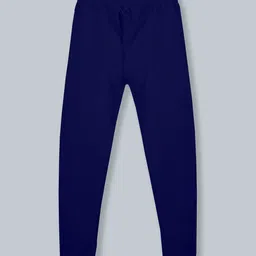 KiddoPanti Girls Navy Blue Solid Ankle Length Leggings-image-87