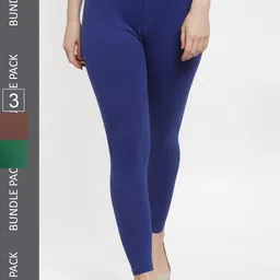 GRACIT Pack Of 3 Ankle-Length Leggings-image-51