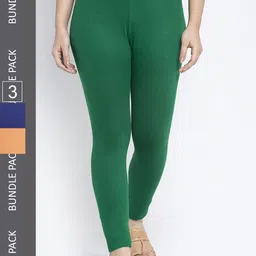 GRACIT Pack Of 3 Ankle Length Leggings-image-24