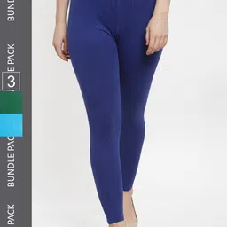 GRACIT Pack Of 3 Ankle Length Leggings-image-43