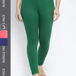 GRACIT Pack Of 3 Ankle-Length Leggings-image-41