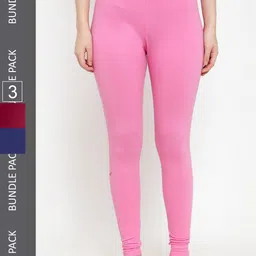 GRACIT Pack Of 3 Ankle-Length Leggings-image-34