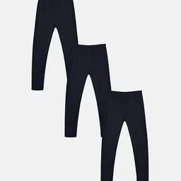 KiddoPanti Girls Pack Of 3 Ankle-Length Leggings-image-49
