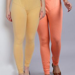 Jinfo Women Pack Of 2 Solid Ankle-Length Leggings-image-66